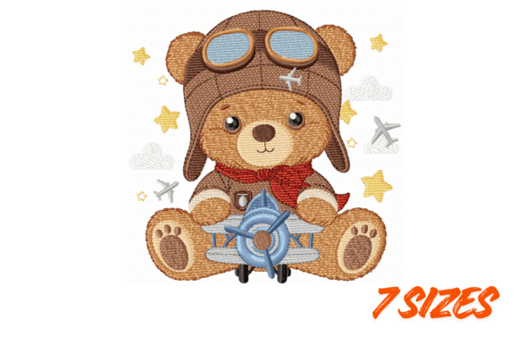 Baby Aviator Bear Embroidery Design Review