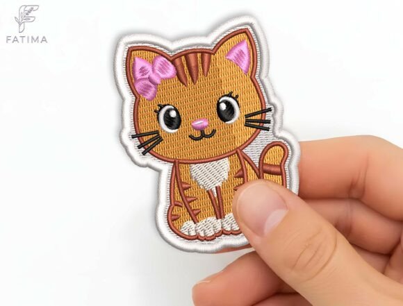 Cute Cat Patch Embroidery Design Review