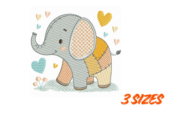 Cute Elephant Embroidery Design Art Review