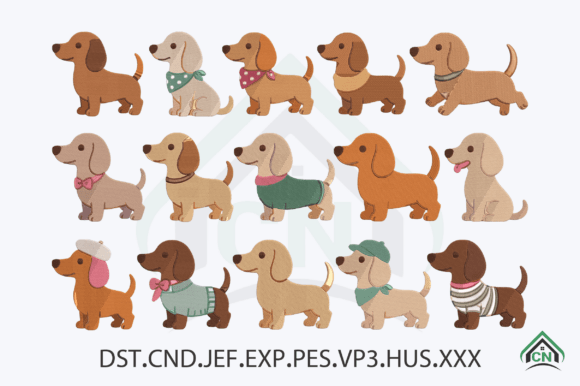 Dachshund Embroidery Design Bundle Review