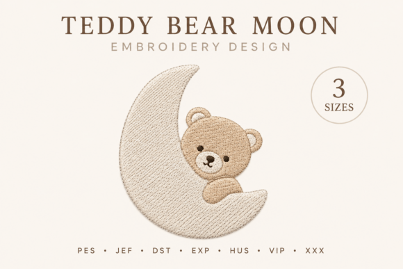 Moon Bear Embroidery Design – 3 Sizes Review