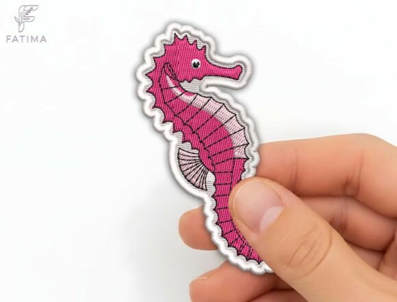 Pink Seahorse Patch Embroidery Design Review